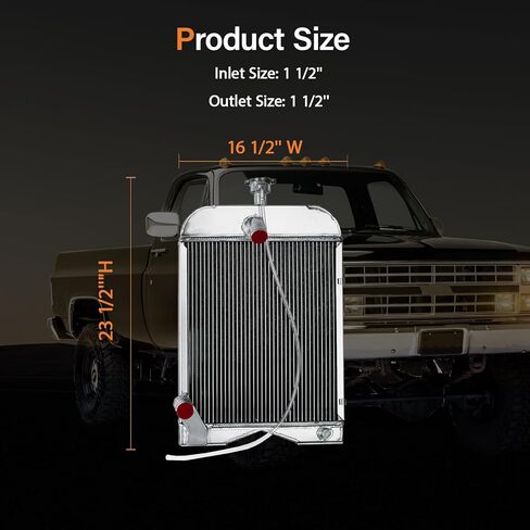 3 Row Radiator Replacement for Ford 8N 9N 2N Models 86551430 W/Cap Tractor Radiators Aluminum for Ford 8N for Ford 9N for Ford 2N in Kuwait