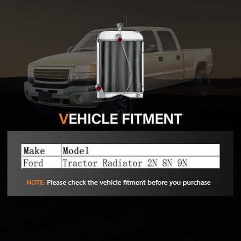 3 Row Radiator Replacement for Ford 8N 9N 2N Models 86551430 W/Cap Tractor Radiators Aluminum for Ford 8N for Ford 9N for Ford 2N in Kuwait