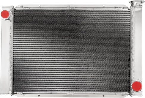 4 Row Aluminum Radiator with Cap For Chevy GM SBC BBC Overall Size: 28" x 19" in Kuwait