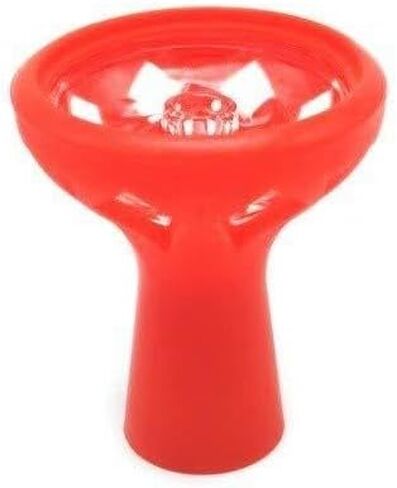 Glass Bowl - Silicone 1 Hole Phunnel Bowl - Perfect with Lotus (Red) in Saudi Arabia