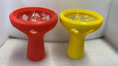 Glass Bowl - Silicone 1 Hole Phunnel Bowl - Perfect with Lotus (Red) in Kuwait