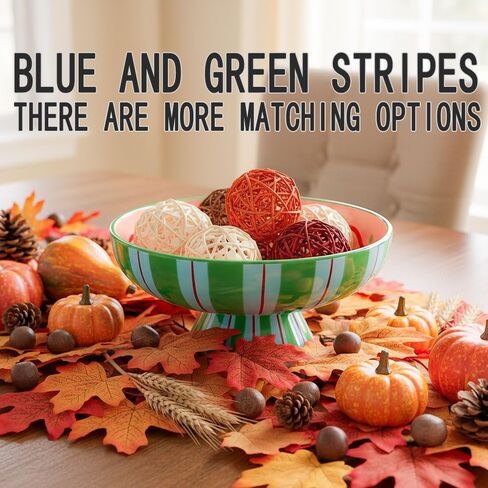 وعاء ذو ​​قدم 9 بوصة لديكور المنزل - وعاء فواكه مزخرف من السيراميك، وعاء حلوى أو حامل مفاتيح لطاولة المدخل، أوعية ذات قاعدة سيراميك لطاولة المطبخ أو القطعة المركزية لطاولة القهوة in Kuwait