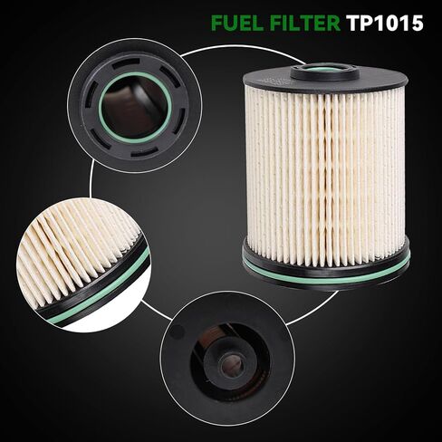 Fuel Filters for 6.6L Duramax Diesel TP1015, Compatible with 2017-2025 Chevy Silverado & GMC Sierra 2500HD 3500HD, Replaces 23304096 13539108, with Seals (2PCs) in Kuwait