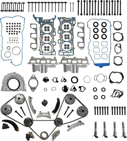 3.6 Engine Rebuild Overhaul Kit Timing Chain Kit Water & Oil Pump Head Gasket Set w/Bolts Fit For GMC Acadia Buick Enclave Saturn Outlook Chevrolet Traverse 3.6L V6 DOHC 2009-2016 HS26376PT-5 9-0753S in Kuwait