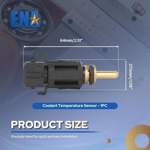 ENA Engine Coolant Temperature Sensor Compatible with BMW 328i 325i 330i 320i 323i 328Ci 325Ci 323Ci 323is 550i 530i 2.2L 3.2L 4.9L 5.4L l4 l6 V8 V10 2009 2010 2011 2012 Replaces TX128 13621433077 in Saudi Arabia