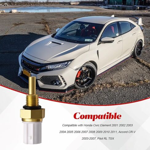 Car Coolant Temperature Sensor, OEM#37870-PLC-004 37870-PNA-003 Vehicle Engine Coolant Temperature Sensor, Water Temp Switch Replacement, Compatible with Civic Element Pilot in Saudi Arabia