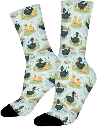 Cute Cayuga Duck Funny Novelty Crew Socks for Women Men Sports in Saudi Arabia