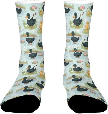 Cute Cayuga Duck Funny Novelty Crew Socks for Women Men Sports in Saudi Arabia