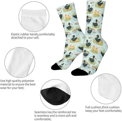 Cute Cayuga Duck Funny Novelty Crew Socks for Women Men Sports in Saudi Arabia