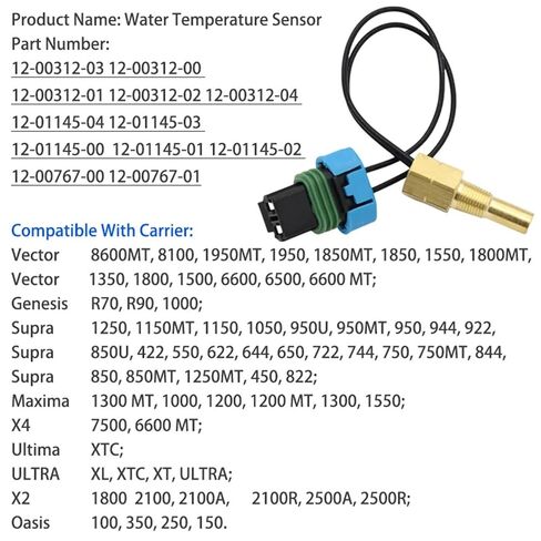 Water Temperature Sensor 12-00312-03 12-01145-04 for 120031203 120114504 in Saudi Arabia