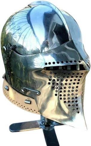 Medieval Armor Barbuta 18 Gage Mild Steel Armor Knight Helmet Gift for Halloween. in Saudi Arabia