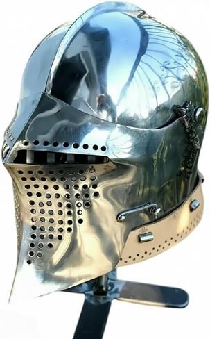 Medieval Armor Barbuta 18 Gage Mild Steel Armor Knight Helmet Gift for Halloween. in Saudi Arabia