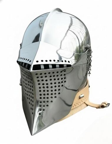 Medieval Armor Barbuta 18 Gage Mild Steel Armor Knight Helmet Gift for Halloween. in Saudi Arabia