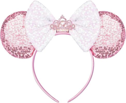 Sparkle Mouse Ears Headband for Women & Girls, Lightweight Cartoon Ear Headbands for Halloween Christmas Party in Saudi Arabia