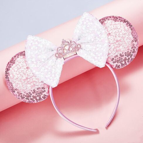 Sparkle Mouse Ears Headband for Women & Girls, Lightweight Cartoon Ear Headbands for Halloween Christmas Party in Saudi Arabia