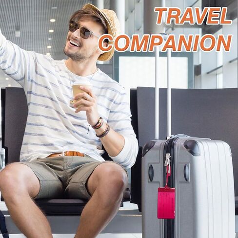 بطاقات أمتعة مكونة من 8 قطع، علامات أمتعة متعددة الألوان مقاومة للماء ومعرفات لحقائب السفر، أساسيات السفر للطائرة والرحلات البحرية والعطلات، ملحقات سفر ممتازة مريحة in Kuwait