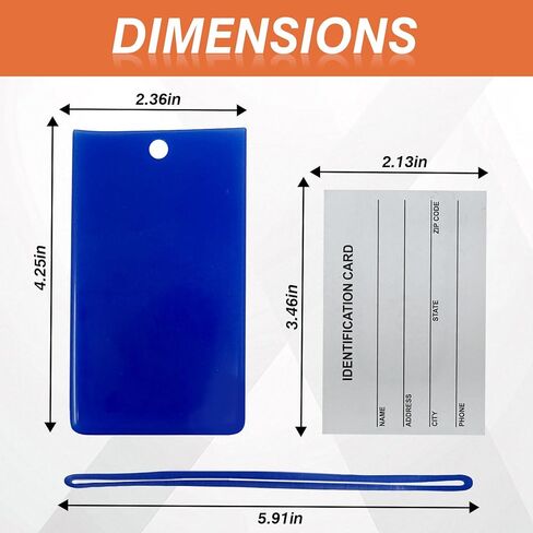 بطاقات أمتعة مكونة من 8 قطع، علامات أمتعة متعددة الألوان مقاومة للماء ومعرفات لحقائب السفر، أساسيات السفر للطائرة والرحلات البحرية والعطلات، ملحقات سفر ممتازة مريحة in Kuwait
