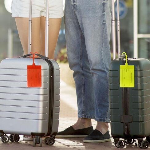 بطاقات أمتعة مكونة من 8 قطع، علامات أمتعة متعددة الألوان مقاومة للماء ومعرفات لحقائب السفر، أساسيات السفر للطائرة والرحلات البحرية والعطلات، ملحقات سفر ممتازة مريحة in Kuwait