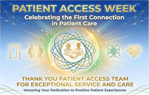 زينة لافتة أسبوع وصول المريض - علامة تقدير "الاتصال الأول" لموظفي المستشفى وفريق القبول - خلفية من نسيج البوليستر الناعم لجدار المكتب ودعامة حفلات العيادة (70.87 × 45.3 بوصة) in Kuwait