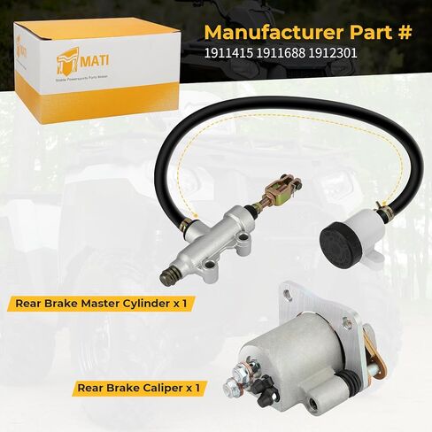 M MATI Rear Brake Caliper & Master Cylinder for Polaris 400 450 500 570 800 ETX Hawkeye 325 400 2011-2020 1911415 1911688 1912301 in Saudi Arabia