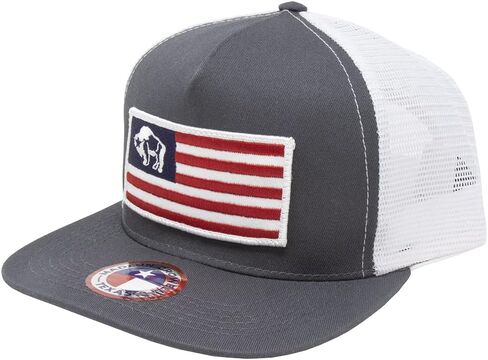 HOOEY Grey and White Flag Patch Cap in Saudi Arabia