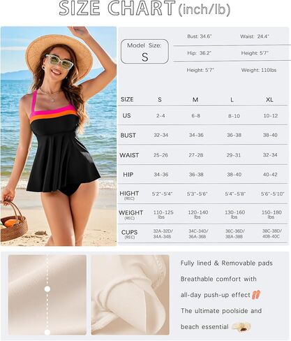 XUNYU Tankini Swimsuits for Women Tummy Control Two Piece Bathing Suit High Waisted Full Coverage Swimwear Modest Swim Suit in Saudi Arabia