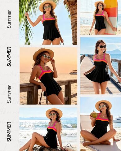 XUNYU Tankini Swimsuits for Women Tummy Control Two Piece Bathing Suit High Waisted Full Coverage Swimwear Modest Swim Suit in Saudi Arabia