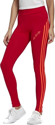 adidas Originals Women's Adicolor Sliced Trefoil High-Waisted Tight(S,Scarlet/Semi Solar Red),Small in Saudi Arabia
