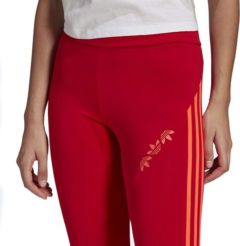 adidas Originals Women's Adicolor Sliced Trefoil High-Waisted Tight(S,Scarlet/Semi Solar Red),Small in Saudi Arabia