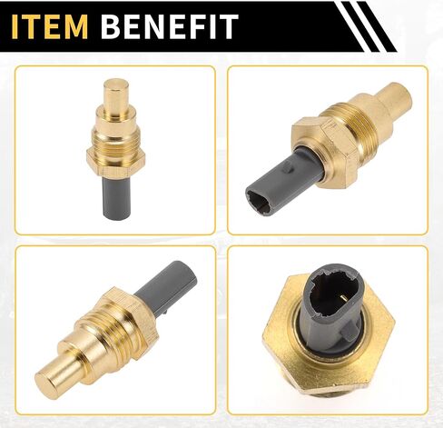 Coolant Temperature Sensor for Toyota Pickup 1993-1995 Water Temperature Temp Sender Sending Unit Sensor No.8342016040 Gold Tone in Saudi Arabia
