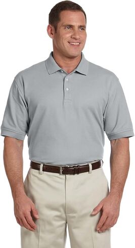 Devon & Jones Men's Pima Piqué Short-Sleeve Polo 4XL GREY HEATHER in Saudi Arabia