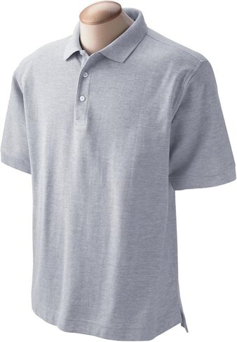Devon & Jones Men's Pima Piqué Short-Sleeve Polo 4XL GREY HEATHER in Saudi Arabia