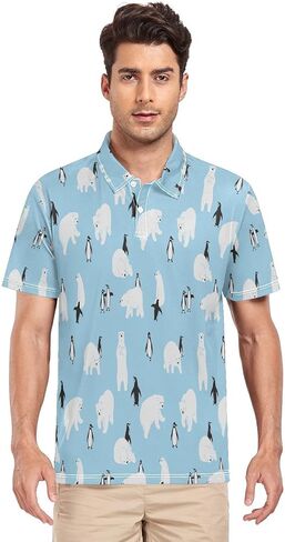 قمصان بولو للرجال من Gentle Goose بأكمام قصيرة، سريعة الجفاف، رياضية خارجية، قمصان جولف S-XXL in Kuwait