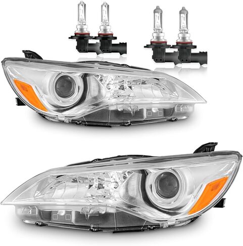 Headlights W/Bulbs for 2015-2017 Toyota Camry Only 4-Door Sedan Halogen Headlamp Replacement Driver & Passenger Side in Saudi Arabia
