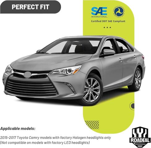 Headlights W/Bulbs for 2015-2017 Toyota Camry Only 4-Door Sedan Halogen Headlamp Replacement Driver & Passenger Side in Saudi Arabia