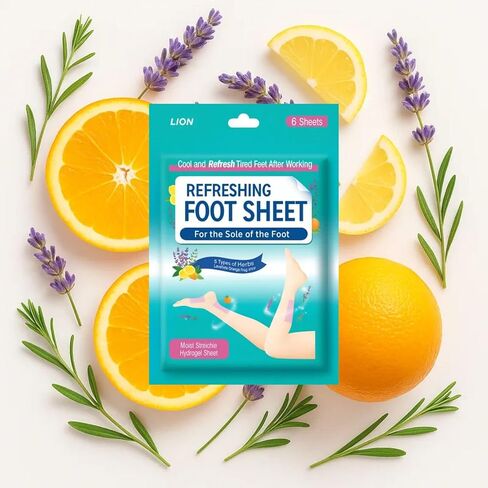 رقعة تبريد القدم اليابانية 6 ورقات × 5 عبوات - وسادات للقدم - عطر عشبي - رقع ورقية هلامية منعشة للساقين والقدمين المتعبة - مثالية بعد ممارسة الرياضة والكعب والوقوف - تنظيف عميق 2 في 1 in Kuwait