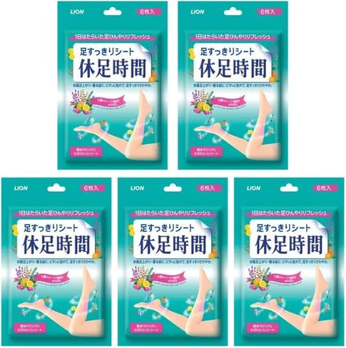 رقعة تبريد القدم اليابانية 6 ورقات × 5 عبوات - وسادات للقدم - عطر عشبي - رقع ورقية هلامية منعشة للساقين والقدمين المتعبة - مثالية بعد ممارسة الرياضة والكعب والوقوف - تنظيف عميق 2 في 1 in Kuwait