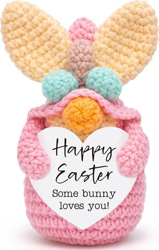 حشوة سلة عيد الفصح اللطيفة للفتيات المراهقات، زينة عيد الفصح على شكل أرنب كروشيه صغير لصينية متدرجة للمنزل، هدية جائزة صيد بيض عيد الفصح لابنة أخت صديقة النساء in Kuwait