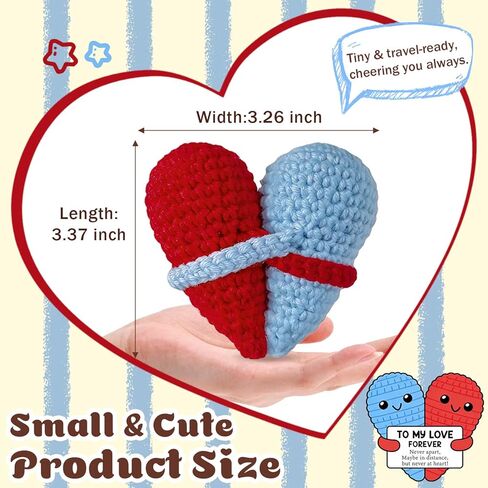 I Love You Gifts for Him Her Valentines Day Gifts for Women Men, Crochet Heart Gifts for Boyfriend Girlfriend, Cute Lover Romantic Presents for Couples Wife Husband in Saudi Arabia