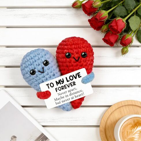 I Love You Gifts for Him Her Valentines Day Gifts for Women Men, Crochet Heart Gifts for Boyfriend Girlfriend, Cute Lover Romantic Presents for Couples Wife Husband in Saudi Arabia