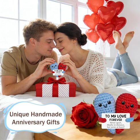I Love You Gifts for Him Her Valentines Day Gifts for Women Men, Crochet Heart Gifts for Boyfriend Girlfriend, Cute Lover Romantic Presents for Couples Wife Husband in Saudi Arabia