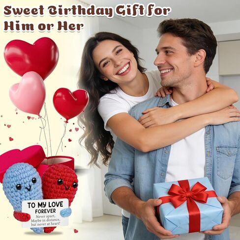 I Love You Gifts for Him Her Valentines Day Gifts for Women Men, Crochet Heart Gifts for Boyfriend Girlfriend, Cute Lover Romantic Presents for Couples Wife Husband in Saudi Arabia