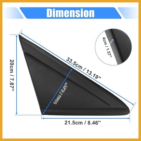 Front Right Mirror Corner Triangle Fender Cover Rearview Triangle Trim Panel for Ford Escape 2013-2019 CJ54-S16004AD5JA6 Replacement in Saudi Arabia