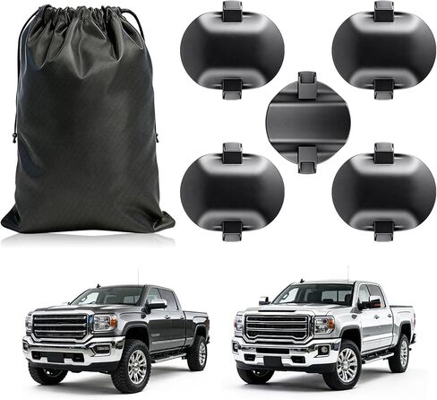 5th Wheel Bed Plug Cover Kit with Storage Bag for 2020-2026 GMC Sierra & Chevrolet Silverado 2500HD 3500HD, Puck System Gooseneck Tow Mount Covers,MTG84756187 MTG84756188 in Kuwait
