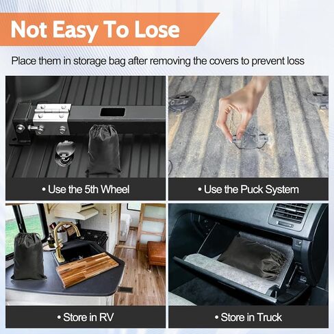 5th Wheel Bed Plug Cover Kit with Storage Bag for 2020-2026 GMC Sierra & Chevrolet Silverado 2500HD 3500HD, Puck System Gooseneck Tow Mount Covers,MTG84756187 MTG84756188 in Kuwait