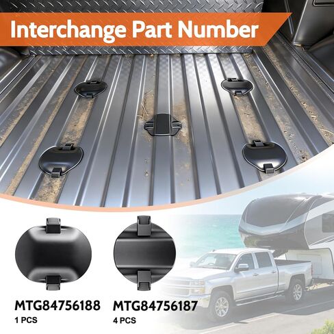 5th Wheel Bed Plug Cover Kit with Storage Bag for 2020-2026 GMC Sierra & Chevrolet Silverado 2500HD 3500HD, Puck System Gooseneck Tow Mount Covers,MTG84756187 MTG84756188 in Kuwait