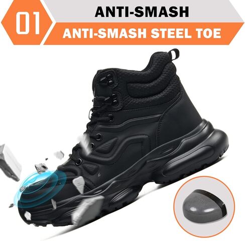 Steel Toe Boots for Men Waterproof Work Shoes Safety Work Boot Industial Constrcution Working Boot in Saudi Arabia