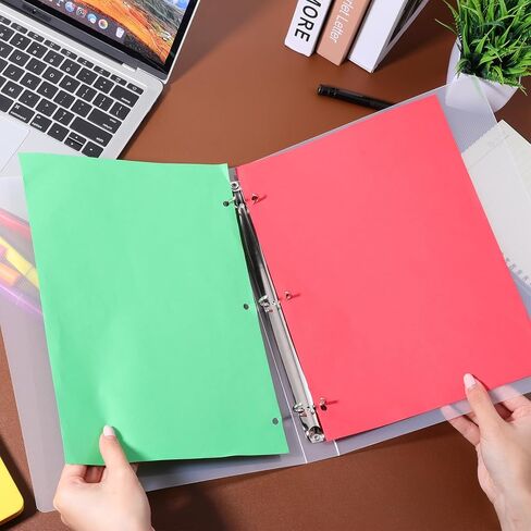 6 عبوات من البلاستيك المكون من 3 حلقات، مجلدات عرض دائرية مرنة، مجلد قابل لإعادة الملء، 3 حلقات مع غطاء شفاف (حلقة دائرية، 1 بوصة)، يمكن أن تحمل 120 ورقة من ورق A4 in Saudi Arabia
