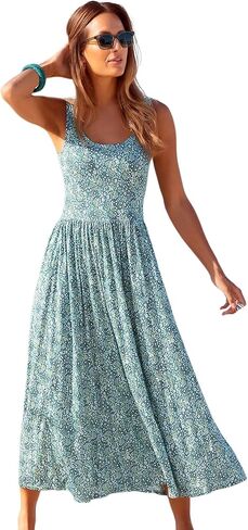 LASCANA Women's Printed Scoop Neck Dress in Saudi Arabia