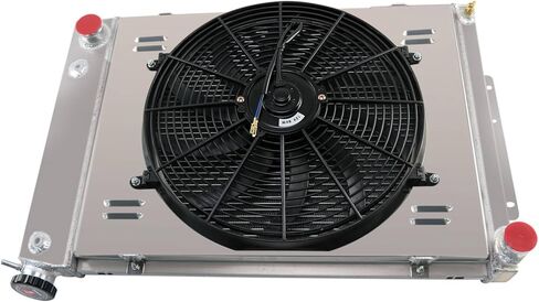 3 Row Aluminium Radiator Replacement for Shroud Fan Relay Fits 1967-1969 Chevy Camaro&Pontiac Firebird/Trans AM All Engines 23" Wide Core in Kuwait